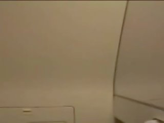 Japanese young female Masturbates In Airplane Bathroom