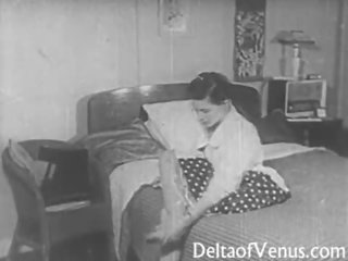 Wijnoogst volwassen klem 1950s - voyeur neuken - peeping tom