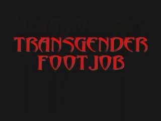 Transgender footjob