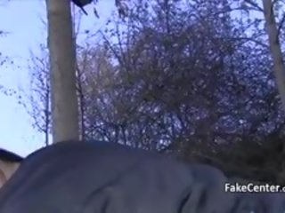 Ukrainia slut fucked for dhuwit outdoors