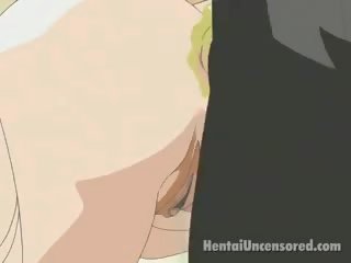 Amazingly Blonde Hentai seductress Getting Little Cooze Fucked By