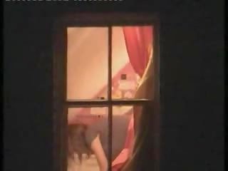 Angenehm modell erwischt nackt im sie zimmer von ein fenster peeper