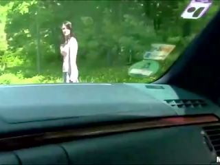 Delightful Belle gets fucked in the car