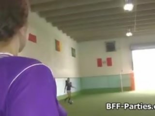 Teen Lesbian Soccer Team Licks Pussy