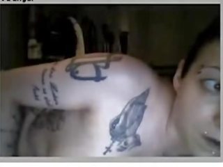 Shaven τατουάζ γκόμενα φιλμ αυτήν stuff επί omegle