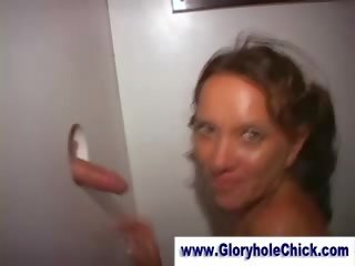 Glory hole slattern double semen shot