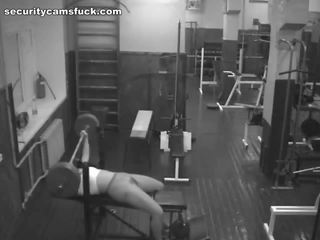 Security Webcam In The Weight Room Tapes The Astounding cutie