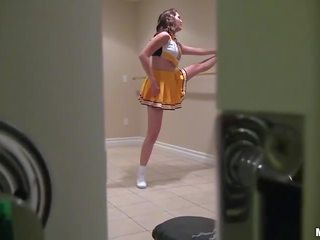 Cheerleader Holly Michaels boned on tape