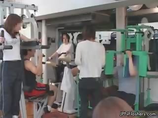 Lustful Public Gym Workout With A See Part1